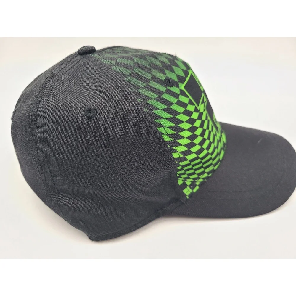 Youth Minecraft Creeper Snapback Hat Cap Video Game Kids Boys Girls‎ Green Black